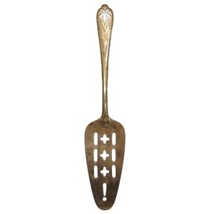 Vintage Gold Tone Pierced Cake Server Spatula‎ Dessert Server Made in Japan